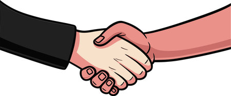 Firm Commitment VectorSealed Collaboration Vectorのイラスト素材