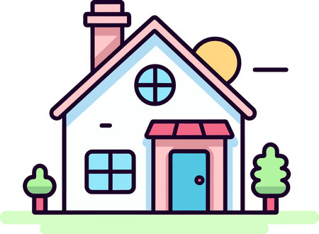 Rustic House Vector ArtHand drawn House Designsのイラスト素材