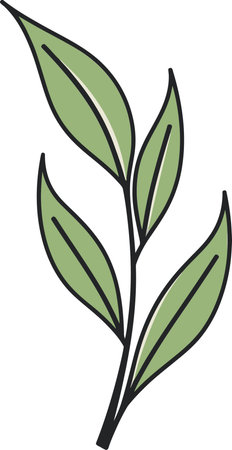 Abstract Flora Geometric Leaf Vector PatternsEnchanted Foliage Mystical Leaf Vector Illustrationsのイラスト素材