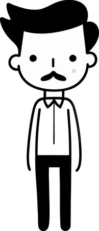 Vector Mens Style Evolution Illustration SeriesMasculine Impressions Vector Assortmentのイラスト素材