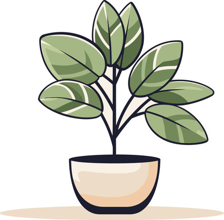 Blossom Burst Dynamic Plant Vectors in Vector ArtArtistic Botanic Reverie Expressing Plants in Vectorsのイラスト素材