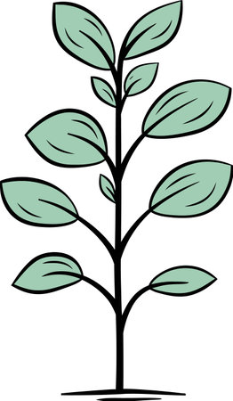 Botanic Flair Expressive Plant Vectors for DesignersDigital Plant Symphony Harmonious Vectors of Natureのイラスト素材
