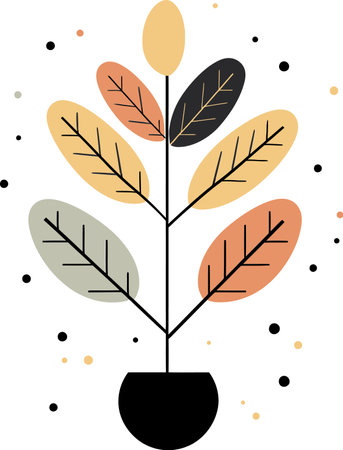 Floral Finesse Elegant Plant Vectors for CreativityGreenery Chronicles Exploring Plant Life in Vectorsのイラスト素材