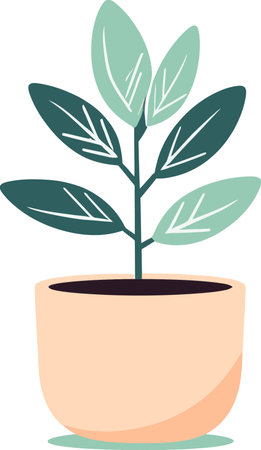 Whimsical Flora Fantasia Dreamy Plant VectorsIllustrative Green Symphony Plant Vectors in Harmonyのイラスト素材