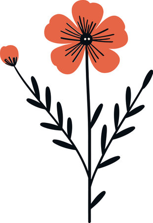 Floral Elegance Refined Plant Vector IllustrationsWhimsical Garden Escape Playful Plant Vectorsのイラスト素材