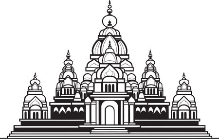 Divine Encounters Exploring the Mystique of Indian Templesのイラスト素材