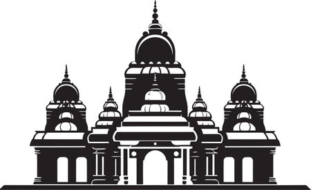Temples of Serenity Tranquil Spaces in Indiaのイラスト素材