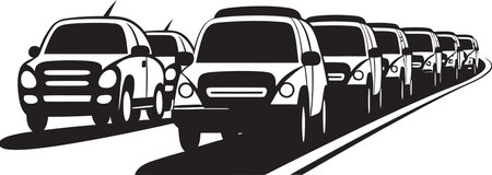 Through the Gridlock Stories from Extended Traffic Jamsのイラスト素材