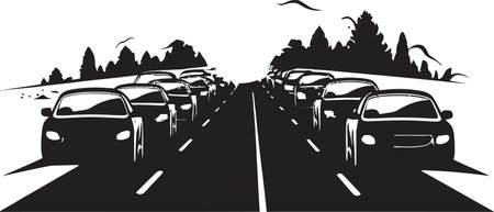 The Standstill Story Surviving Long Traffic Jamsのイラスト素材