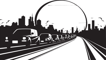 Navigating the Maze Strategies for Long Traffic Jamsのイラスト素材