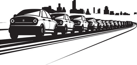 The Commuters Crisis Understanding Prolonged Jamsのイラスト素材