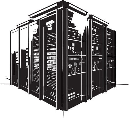 Implementing Redundant Power Supplies in Server Rooms UPS Generators and Battery Backupのイラスト素材