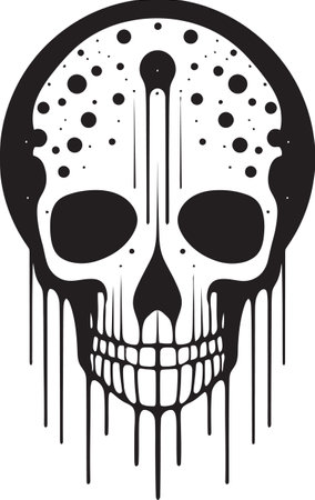 Cosmic Reverberations Echoes of the Psychedelic Skull Across the Universeのイラスト素材