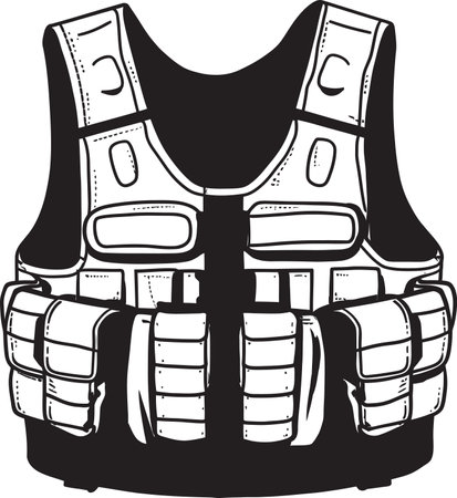 Marine Combat Utility Vests Enhancing Battlefield Performanceのイラスト素材