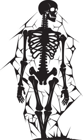 A Comprehensive Guide to Understanding the Anatomy of the Human Skeleton Exploring the Full Body Structure in Detailのイラスト素材