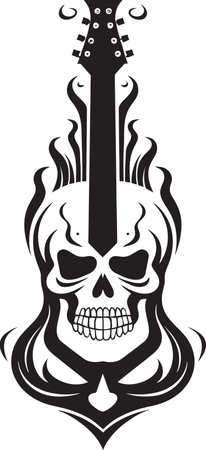 Death Metal Dirge The Skeleton Guitar Soloのイラスト素材
