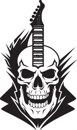 Demonic Dynamics Skeleton Shaped Guitar Techniquesのイラスト素材