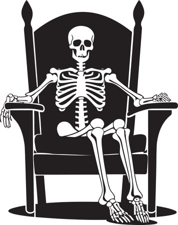 Echoes of the Sea The Beach Chair Skeletons Secretのイラスト素材