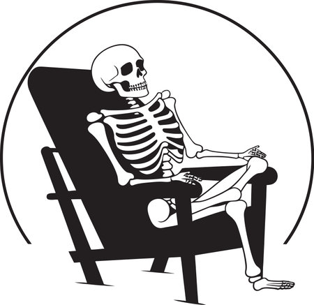 Sands of Time The Beach Chair Skeletons Taleのイラスト素材