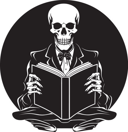 Cemetery Chronicles A Skeletons Bookish Afterlifeのイラスト素材