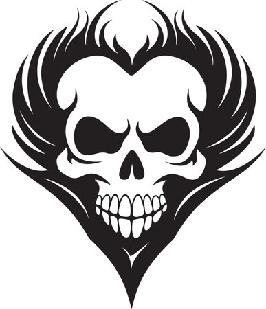 Stoke the Fire The Skull Burning Heartのイラスト素材