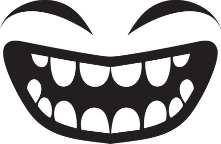 The Jovial Jawbones Cartoon Teeths Whimsical Wondersのイラスト素材