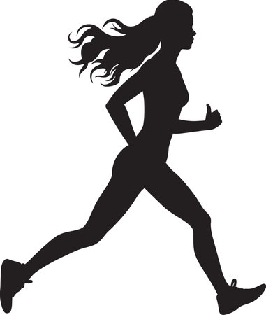 Racing Towards Tomorrow Women Shaping the Future Through Runningのイラスト素材