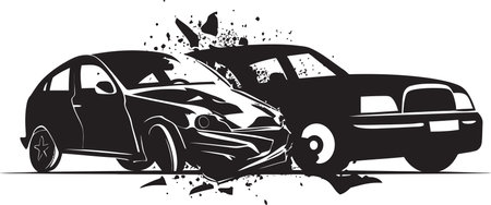 Double Impact Incident The Tragic Story of a Two Car Accidentのイラスト素材
