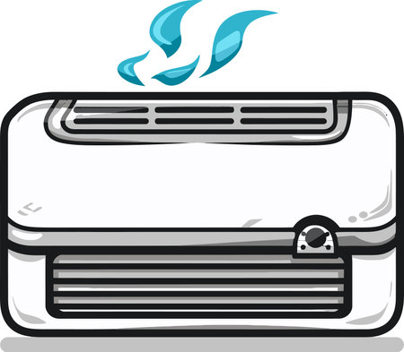 Residential HVAC System Installation Guide Retrofit Vector Illustrationのイラスト素材