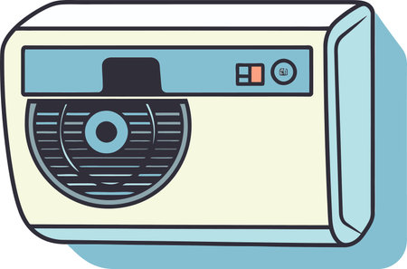 Ductless HVAC System Vector Designのイラスト素材