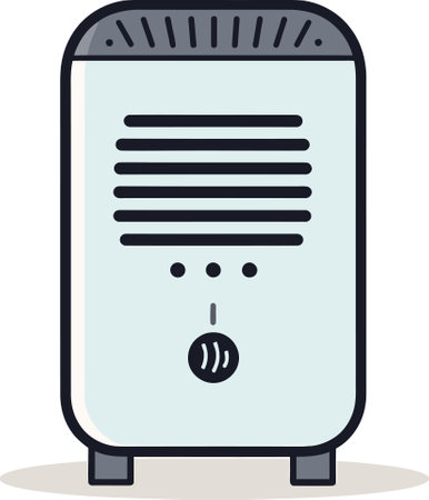 Realistic Air Purifier Vector Graphic with HEPA Filtration System Diagramのイラスト素材