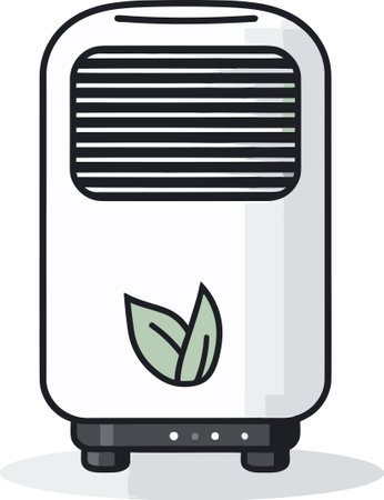 3D Air Purifier Vector Graphic with Transparent Parts for Educational Materialsのイラスト素材