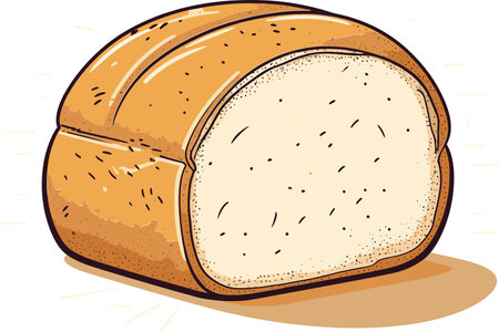 Baker Shaping Dough into Bread Rolls Vector Illustration