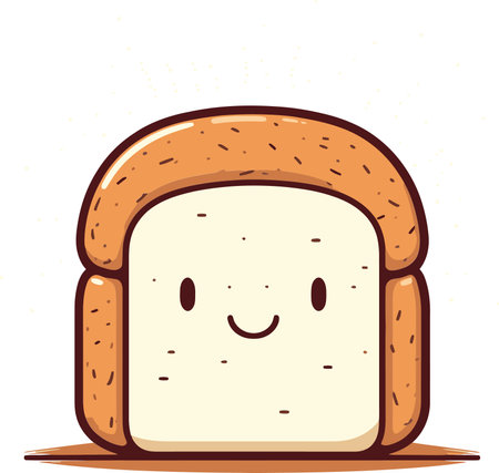 Baker Pulling Freshly Baked Bread out of Oven Vector Illustrationのイラスト素材