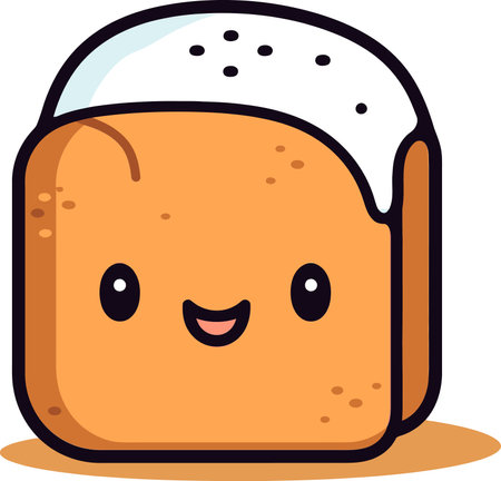 Bread Loaf Slicing Process Vector Illustrationのイラスト素材