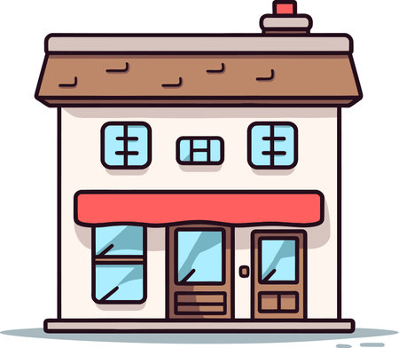 Detailed Vector Illustration of City Hospital with Ambulances and Helipadのイラスト素材