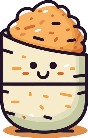 Wholesome Burrito Vector Illustration for Wholesome Eatingのイラスト素材