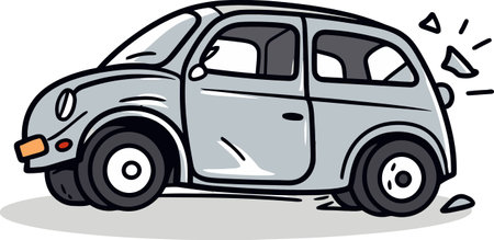 Professional Vector Illustration of a Motorcycle Accident with Paramedics on Sceneのイラスト素材