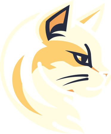 Radiant Kitty Icon Splendid Cat Logo Vector Designのイラスト素材