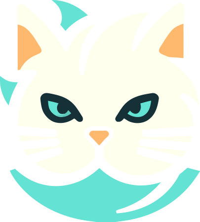 Royal Feline Icon Regal Vector Illustration of a Cat Logoのイラスト素材