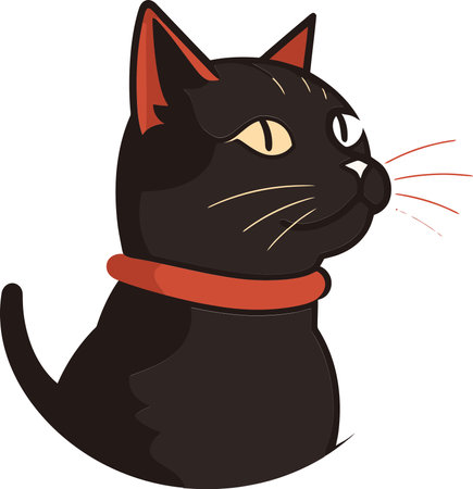 Serene Cat Symbol Tranquil Cat Logo Vector Designのイラスト素材
