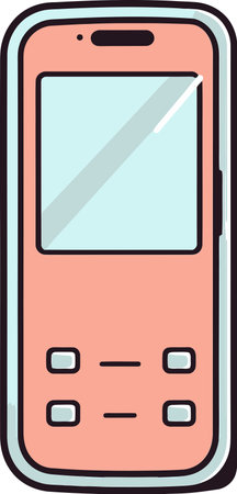 Flat Design Smartphone Vector Icon Set with Long Shadowsのイラスト素材