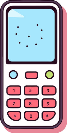 Silhouette of Smartphone Vector Graphic on White Backgroundのイラスト素材