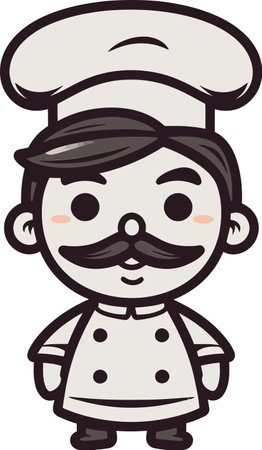 Culinary Creativity Illustrated Chef Vectors Redefining Cookingのイラスト素材