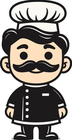 Illustrated Culinary Inspirations Chef Vectors Sparking Creative Cooking Endeavorsのイラスト素材