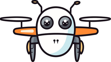 Morning Bliss Drone Vector Illustration of City Sunriseのイラスト素材