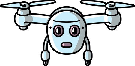 Suburban Sanctuary Drone Vector Illustration of Residential Retreatのイラスト素材