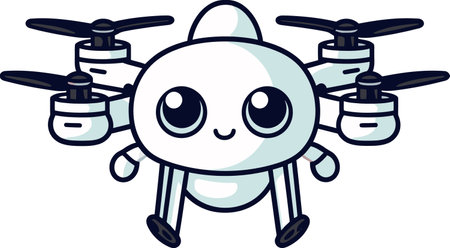 Sustainable Living Drone Vector Illustration of Eco-Friendly Communitiesのイラスト素材