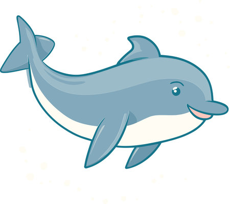 Celestial Chorus Dolphin Vector Designのイラスト素材