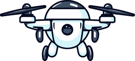 Industrial Complex Drone Vector Illustration of Manufacturing Plantsのイラスト素材